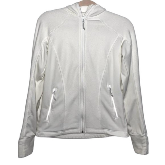 COLUMBIA White Fleece Falls Full Zip Hoodie/Jacket Women's S - Picture 1 of 11